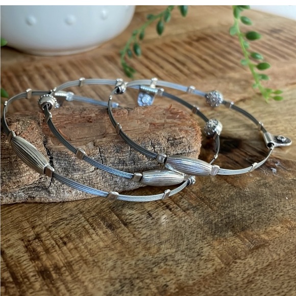 Silpada ‘HAIKU’ Sterling Silver Bracelet Trio Set B2185 - Picture 7 of 15